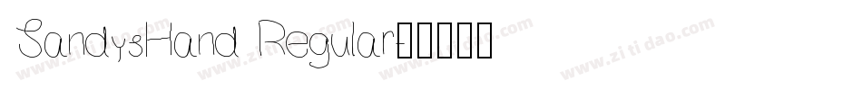 SandysHand Regular字体转换